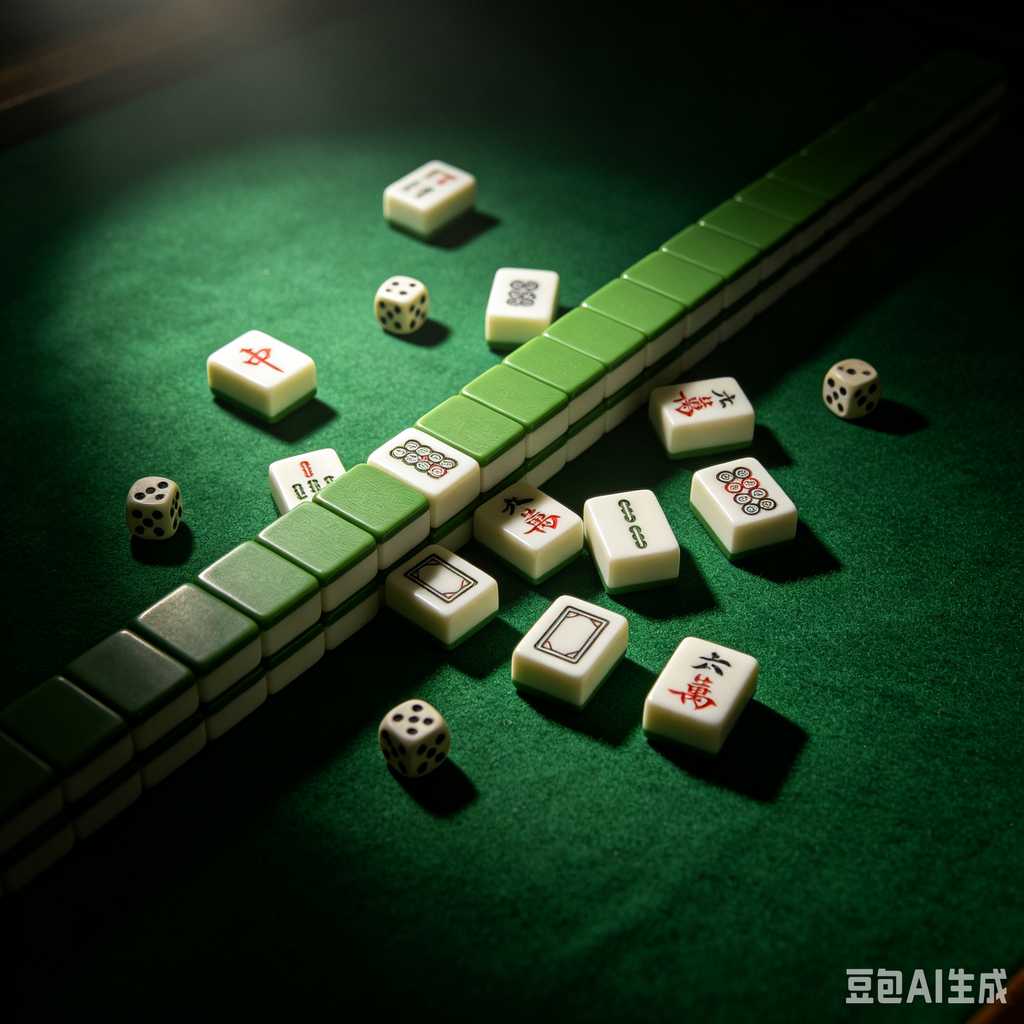vintage text mahjong set