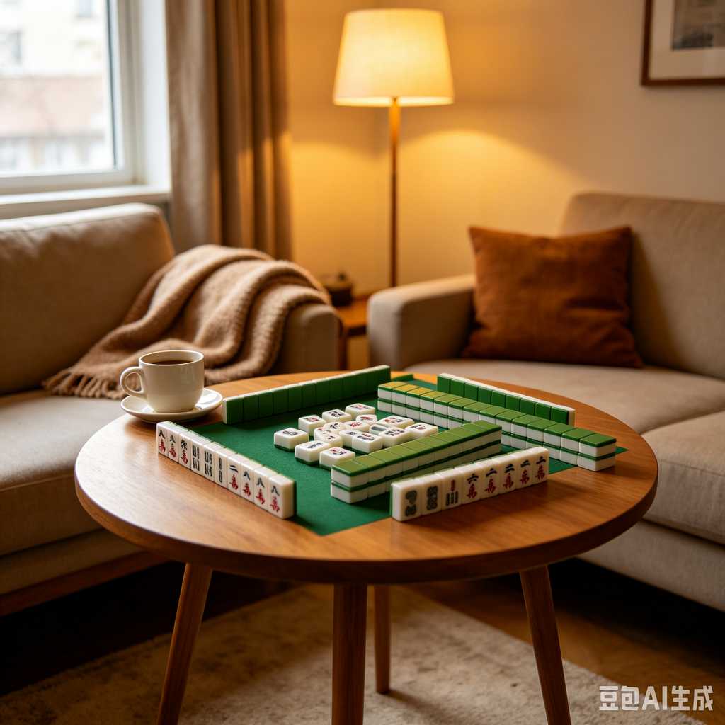 stylish text mahjong set